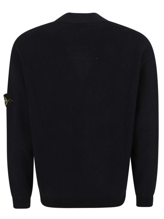 26SS 스톤 아일랜드 립드 소프트 오가닉 코튼 브이넥 가디건 L1S155100009S00D8 V0020 BLUE - STONE ISLAND