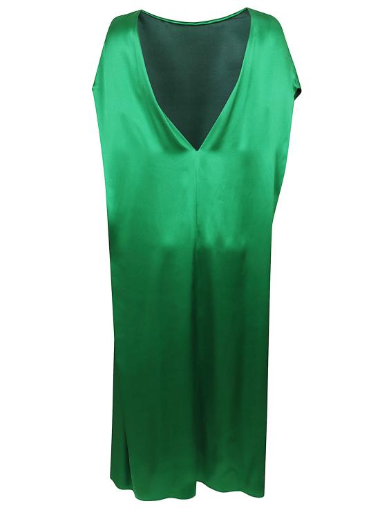 26SS 드리스 반 노튼 롱 원피스 261011036 3024 604 GREEN - DRIES VAN NOTEN