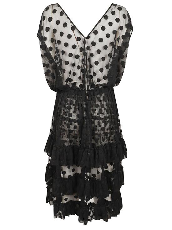 26SS 드리스 반 노튼 미디 원피스 261011007 3291 900 BLACK - DRIES VAN NOTEN