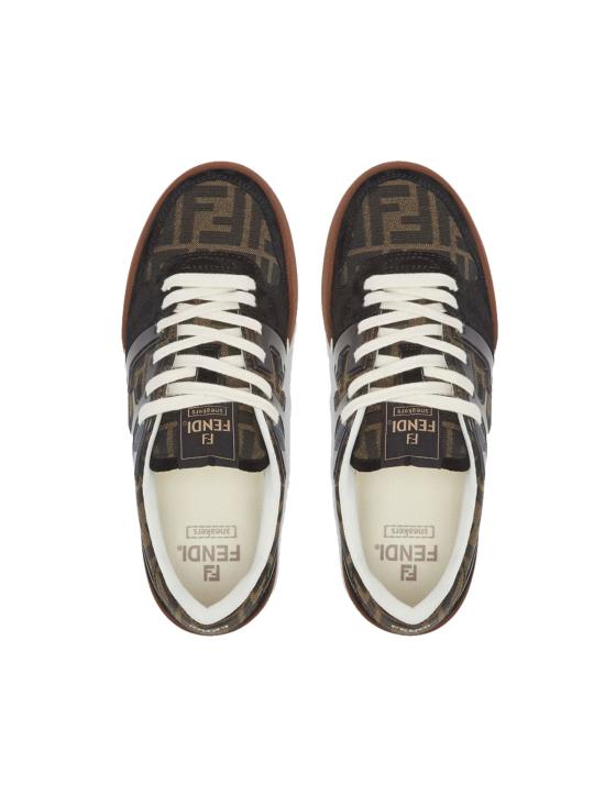 26SS 펜디 메치 스웨이드 로우탑 스니커즈 8E8470 AQ6IF17JT Black - FENDI