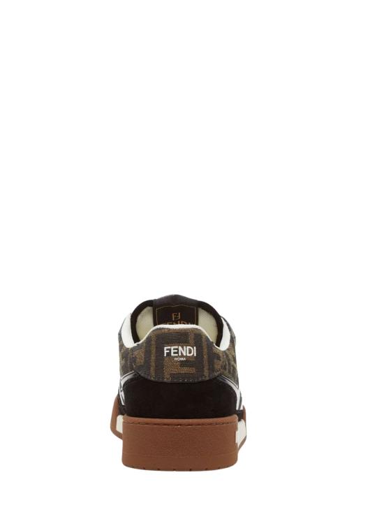 26SS 펜디 메치 스웨이드 로우탑 스니커즈 8E8470 AQ6IF17JT Black - FENDI