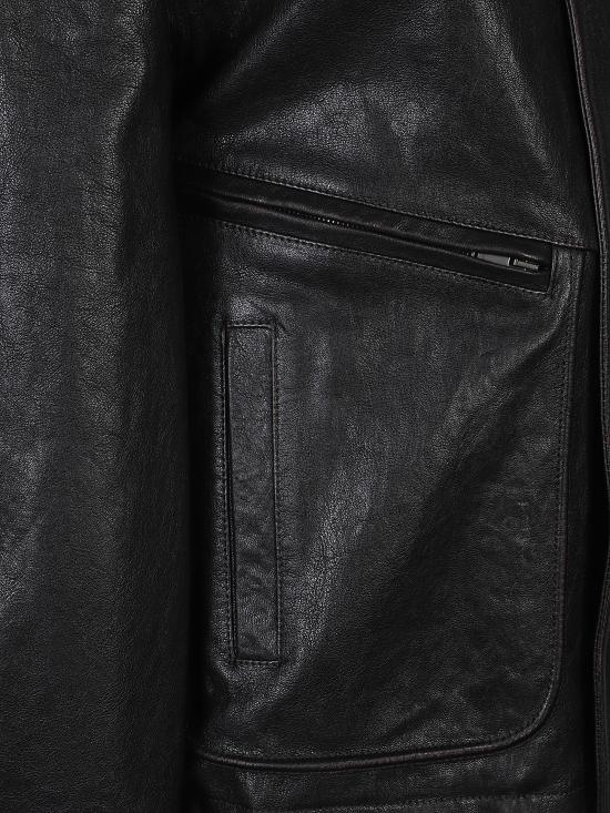 26SS 생로랑 가죽 자켓 858510 YCNX21628 Black - SAINT LAURENT