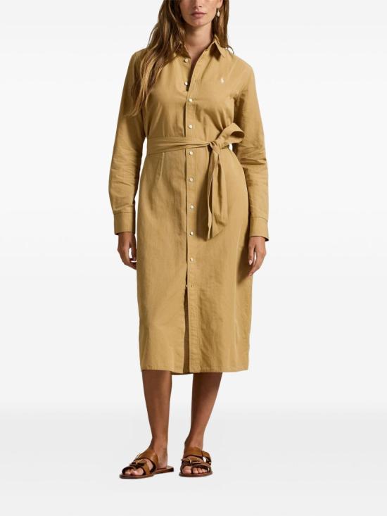 26SS 폴로 랄프로렌 미디 원피스 211A96346 002 Beige - POLO RALPH LAUREN