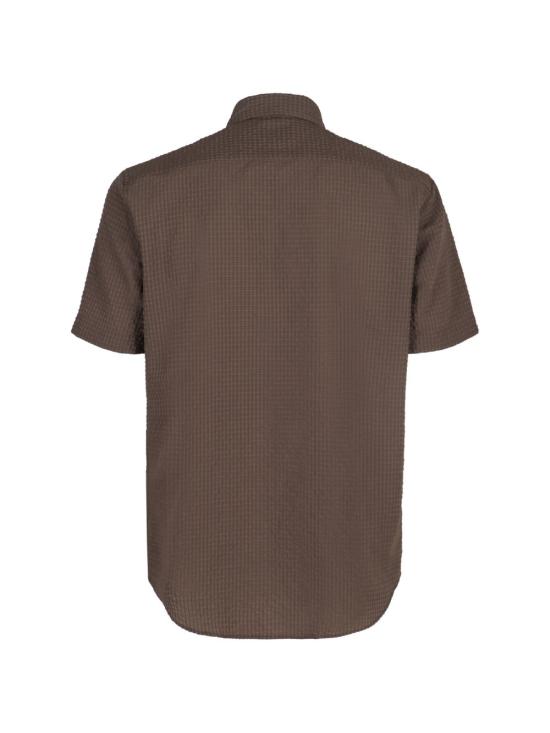 26SS 엠포리오 아르마니 반팔 셔츠 EM005655TE20392 U6128 Brown - EMPORIO ARMANI