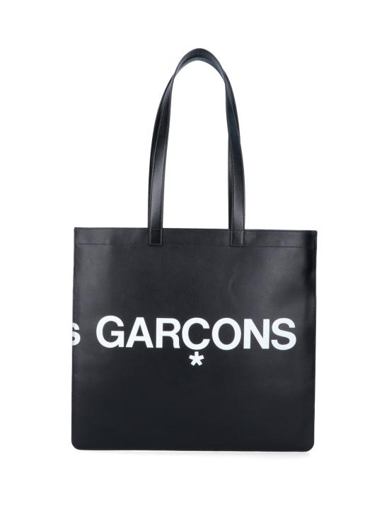 26SS 꼼데가르송 휴즈로고 레더 쇼퍼백 SA9001HL Black - COMME DES GARCONS