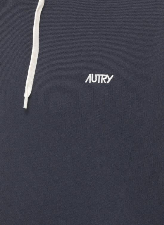 26SS 오트리 로고 후드 티셔츠 HOPM 002BBLUE Blue - AUTRY