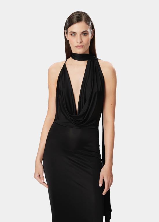 26SS 아마주인 미디 원피스 12VIVUSBL BLACK Black - AMAZUIN