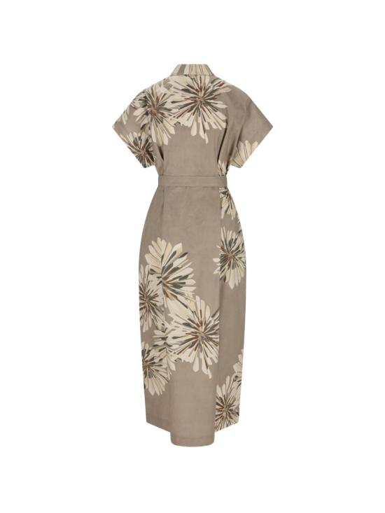 26SS 브루넬로 쿠치넬리 롱 원피스 MQ197A5475 C009 Kaki - BRUNELLO CUCINELLI