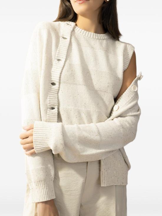 26SS 브루넬로 쿠치넬리 민소매 티셔츠 MDV754810 CJ430 Beige - BRUNELLO CUCINELLI