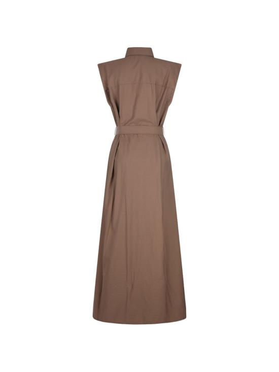 26SS 브루넬로 쿠치넬리 롱 원피스 ML140A5286 C9311 Leather Brown - BRUNELLO CUCINELLI
