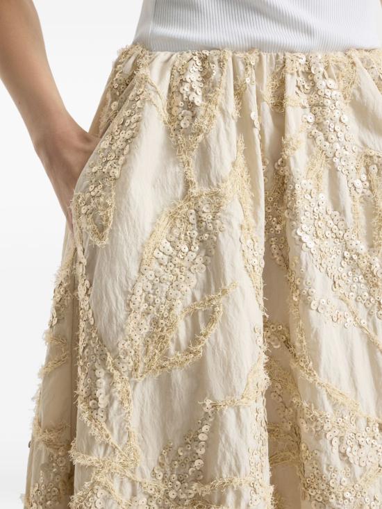 26SS 브루넬로 쿠치넬리 미디 스커트 M0F79G4011 C9593 Beige - BRUNELLO CUCINELLI