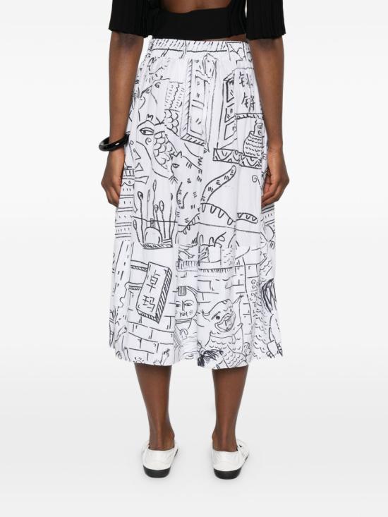 26SS TALKING WALLS 미디 스커트 TW2245 BAOBAO White - OTHER BRANDS