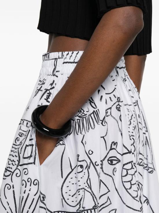 26SS TALKING WALLS 미디 스커트 TW2245 BAOBAO White - OTHER BRANDS