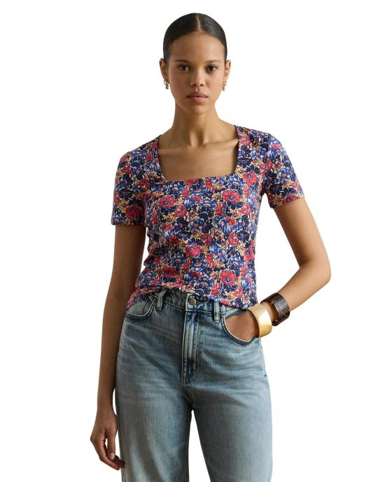 26SS 랄프 로렌 반팔 티셔츠 200P136032001 CREAM RED BLUE - RALPH LAUREN