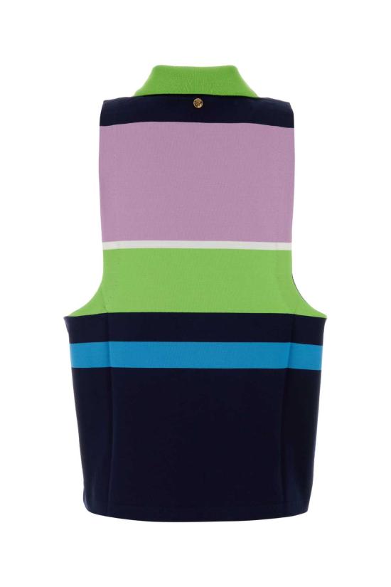 26SS 베르사체 폴로 티셔츠 10245081A17890 6PD40 Stripped - VERSACE