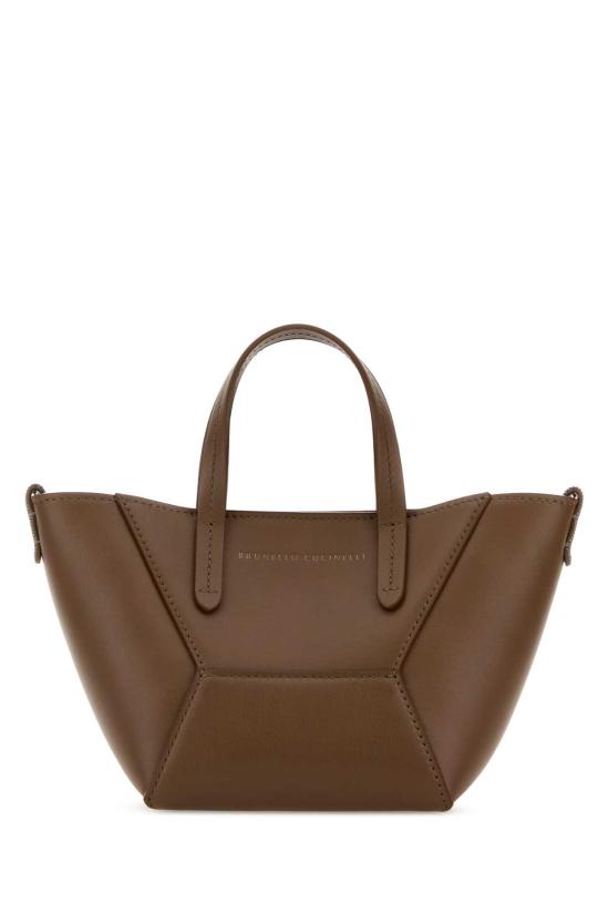 26SS 브루넬로 쿠치넬리 카프스킨 BC Duo 미니 백 모닐레 장식 MBXAD2675 C9357 Brown