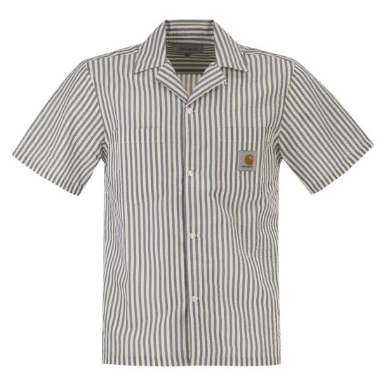 26SS 칼하트 반팔 셔츠 I036203 BLUE WHITE