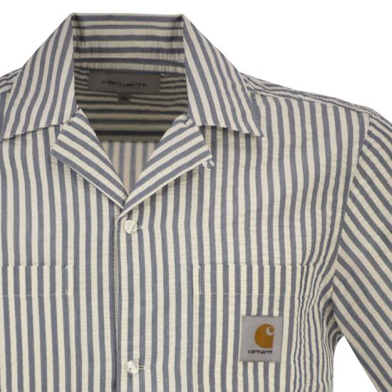 26SS 칼하트 반팔 셔츠 I036203 BLUE WHITE - CARHARTT