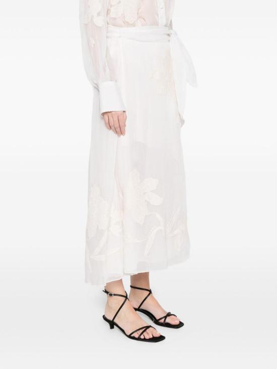 26SS 포르테포르테 미디 스커트 14522MYSKIRTF49A0047 White - FORTE FORTE