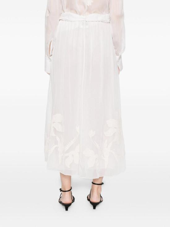 26SS 포르테포르테 미디 스커트 14522MYSKIRTF49A0047 White - FORTE FORTE