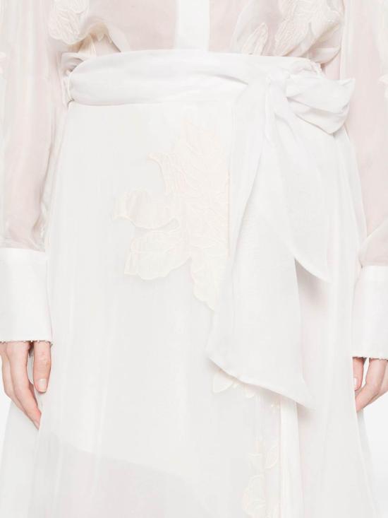 26SS 포르테포르테 미디 스커트 14522MYSKIRTF49A0047 White - FORTE FORTE