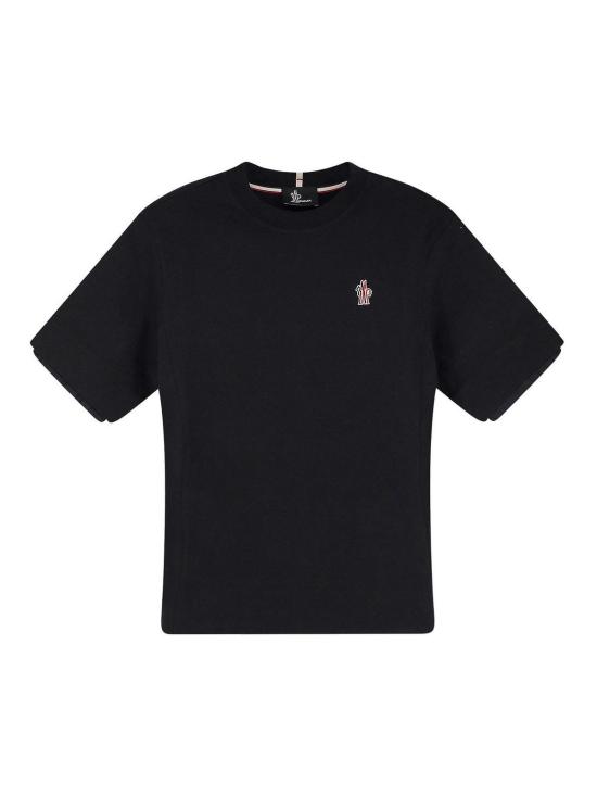 26SS 몽클레어 그레노블 로고 패치 코튼 블렌드 티셔츠 L10988C0000989AW1999 Black