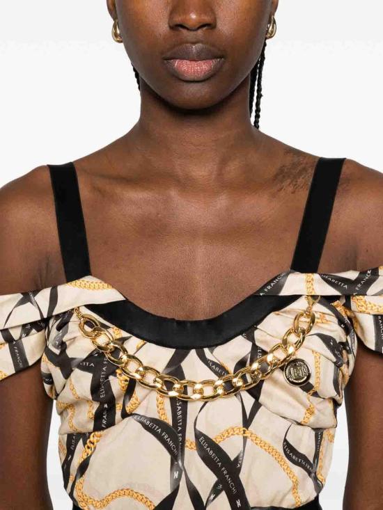 26SS 엘리자베타프랜치 미디 스커트 AB91061E2045 Multicolour - ELISABETTA FRANCHI