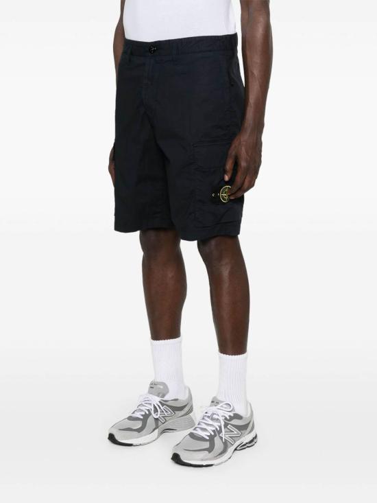 26SS 스톤 아일랜드 스트레치 코튼 텔라 파라슈트 카고 쇼츠 L1S15L100020S0003V0020 Blue - STONE ISLAND