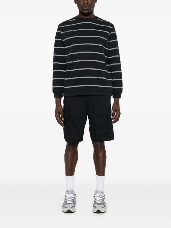 26SS 스톤 아일랜드 스트레치 코튼 텔라 파라슈트 카고 쇼츠 L1S15L100020S0003V0020 Blue - STONE ISLAND