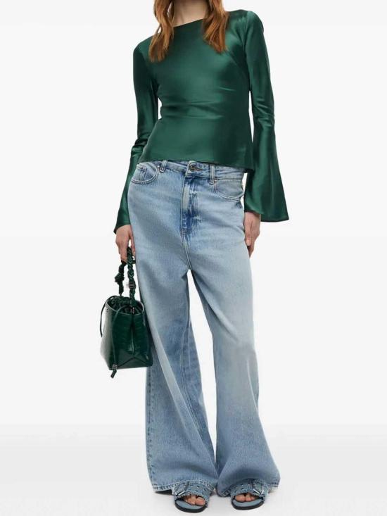 25FW 가니 블라우스 W0740774 Green - GANNI