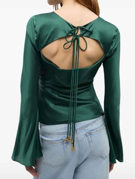 25FW 가니 블라우스 W0740774 Green - GANNI