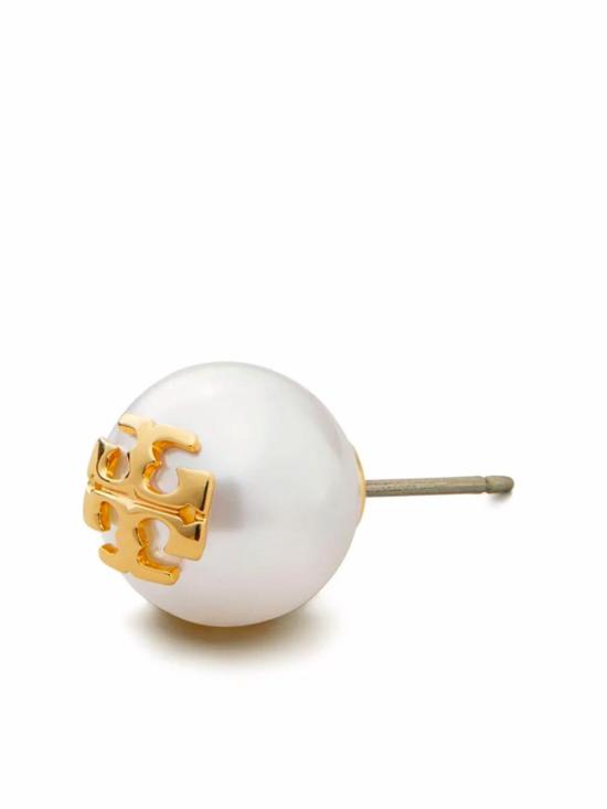 26SS 토리버치 크리스탈 펄 스튜디오 이어링 11165514110 Cream - TORY BURCH