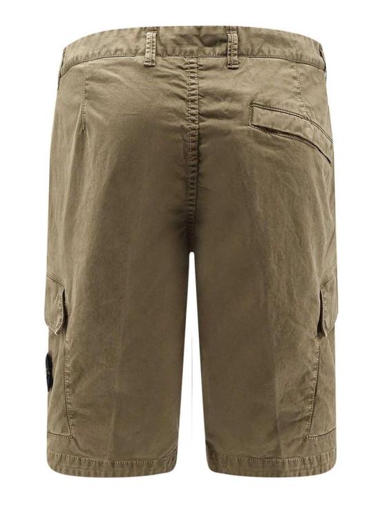26SS 스톤 아일랜드 오가닉 코튼 스트레치 브로큰 트윌 올드 이펙트 슬림핏 카고 쇼츠 L1S15L100018S0004V015G Green - STONE ISLAND