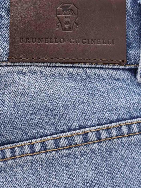 26SS 브루넬로 쿠치넬리 스트레이트 팬츠 MA095P4005C9012 Blue - BRUNELLO CUCINELLI