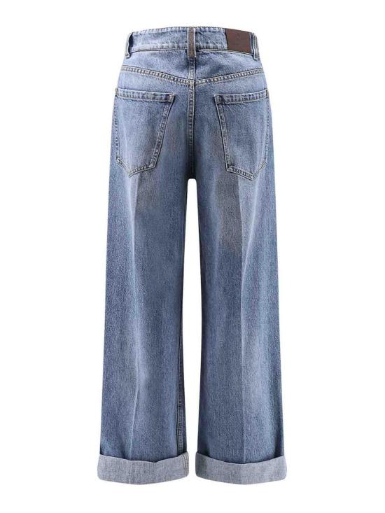 26SS 브루넬로 쿠치넬리 스트레이트 팬츠 MA095P4005C9012 Blue - BRUNELLO CUCINELLI