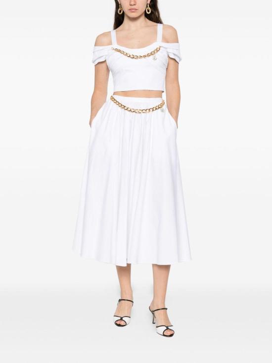 26SS 엘리자베타프랜치 민소매 티셔츠 TO04861E2100 White - ELISABETTA FRANCHI