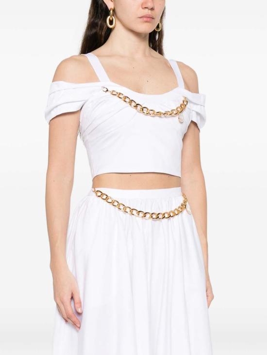 26SS 엘리자베타프랜치 민소매 티셔츠 TO04861E2100 White - ELISABETTA FRANCHI
