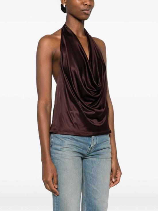 26SS 엘리자베타프랜치 민소매 티셔츠 CN00861E2644 Brown - ELISABETTA FRANCHI