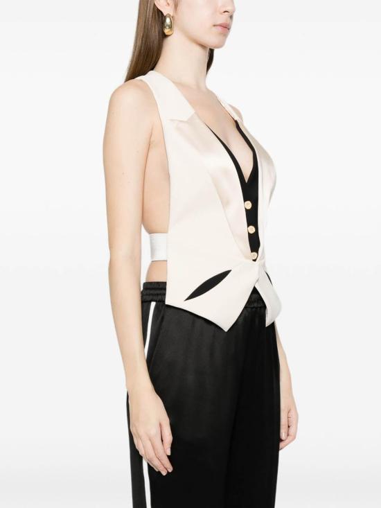 26SS 엘리자베타프랜치 베스트 GL00461E2E84 Cream - ELISABETTA FRANCHI