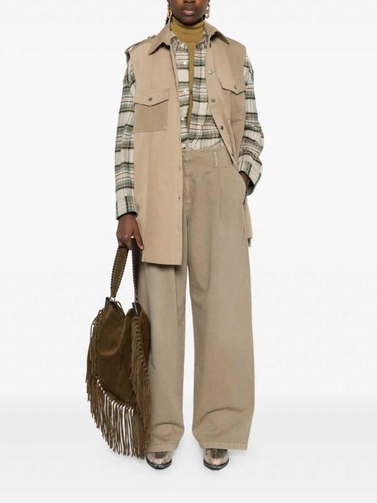 25FW 골든구스 스트레이트 팬츠 GWP01203P0207215184 Light Brown - GOLDEN GOOSE