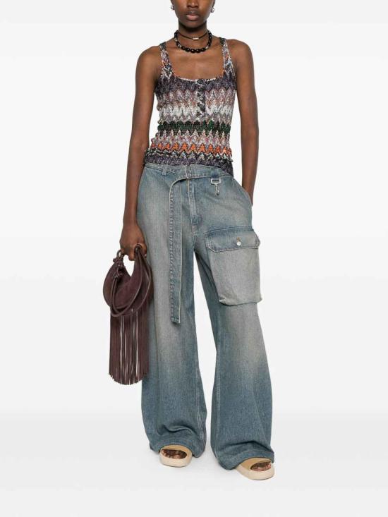 26SS 미소니 민소매 티셔츠 DS26SK04BR014ZS72OW Multicolour - MISSONI