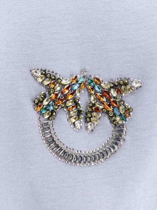 26SS 핑코 반팔 티셔츠 105526A33FE87 Blue - PINKO