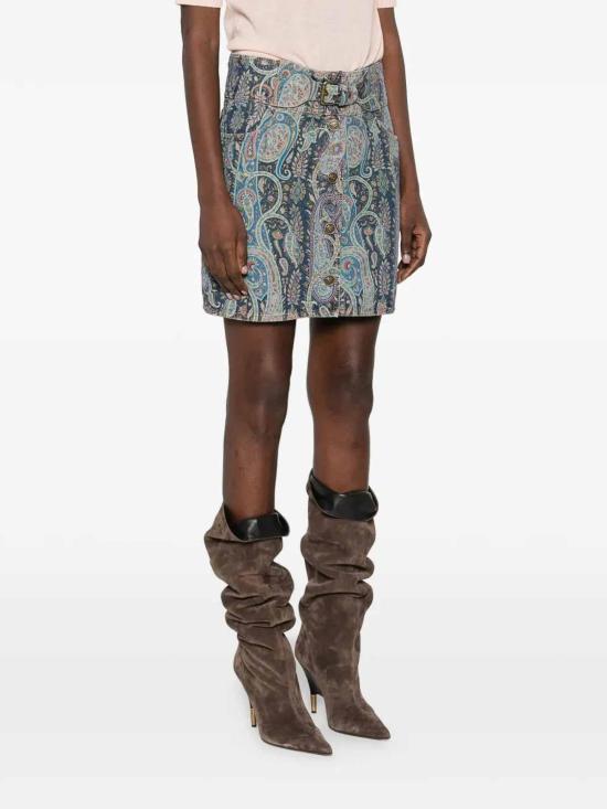 26SS 에트로 미디 스커트 WRNC0020AKH10X0804 Blue - ETRO