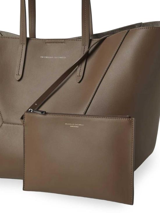 26SS 브루넬로 쿠치넬리 토트백 MBDKD2572C9357 Taupe - BRUNELLO CUCINELLI