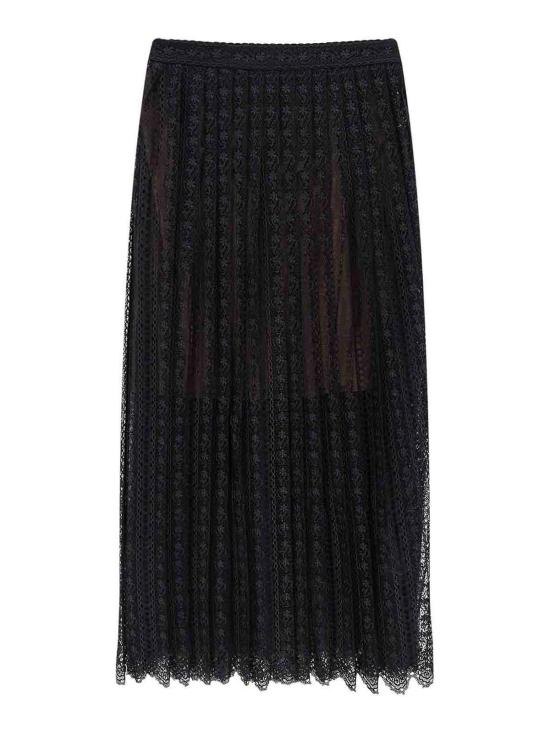 26SS 셀프 포트레이트 미디 스커트 RS26172MSKB Black