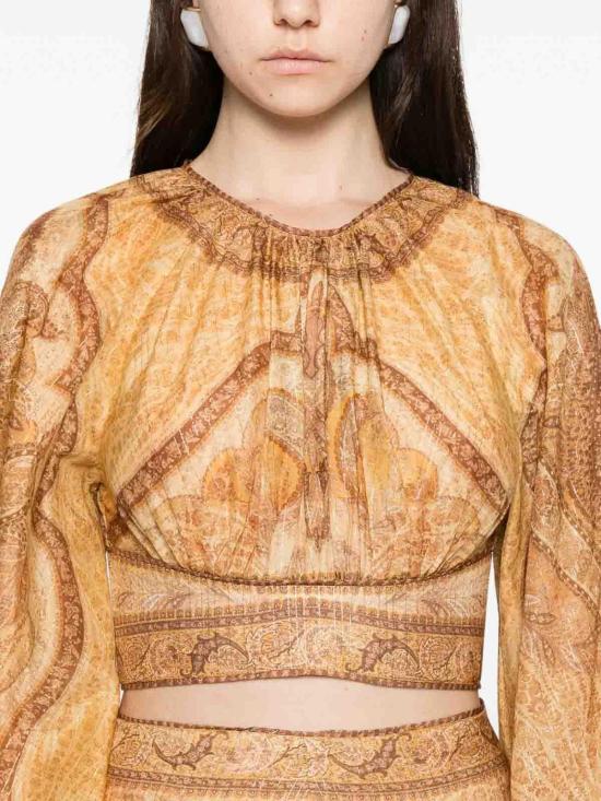 26SS 짐머만 미디 스커트 6437SRS262 Yellow - ZIMMERMANN