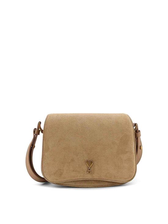 26SS 아미 스몰 하트 로고 글레이즈드 레더 파리 백 ULL717AL0166A086 Brown