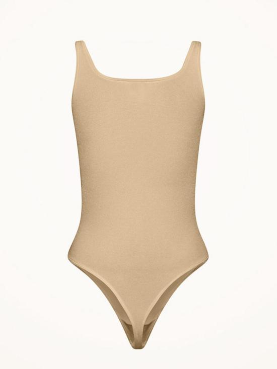 26SS 월포드 민소매 티셔츠 75086CAFE816 Light Brown - WOLFORD