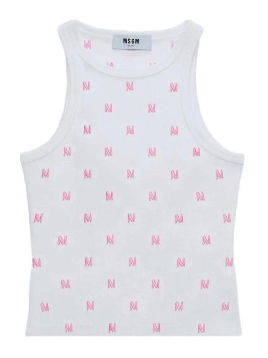 26SS 엠에스지엠 민소매 티셔츠 4041MDT79SE26728301 White
