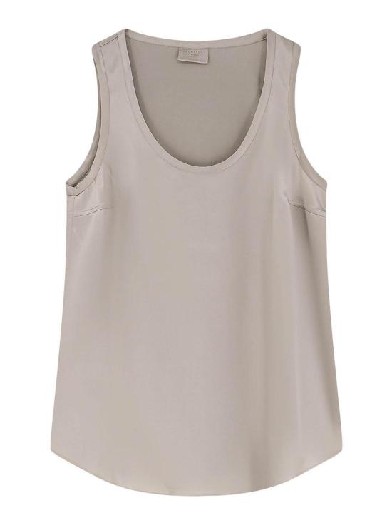 26SS 브루넬로 쿠치넬리 실크 탱크 탑 M0C59E0600C9125 Green